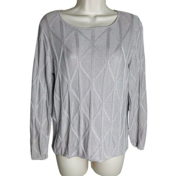 Spirit of the Andes Cable knit 100% Pima cotton Sweater Medium Square Neck Peru - Picture 1 of 13